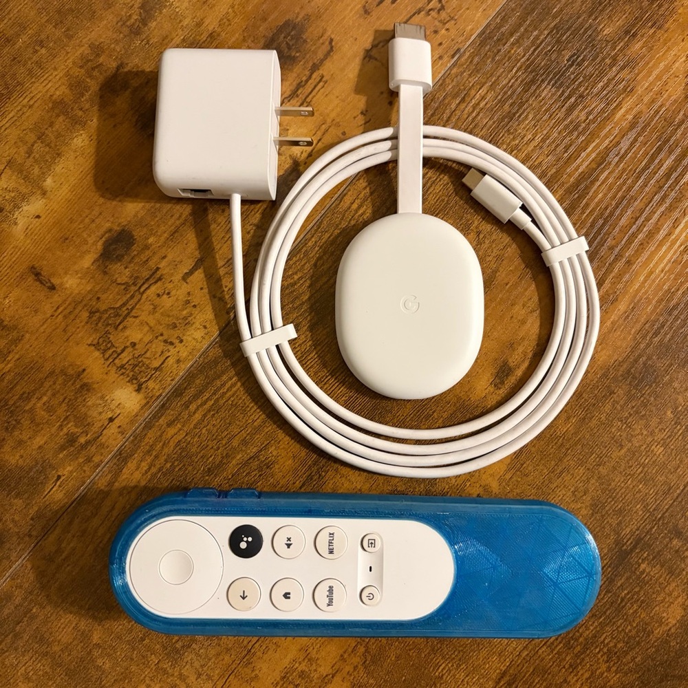 Google Chromecast with Google TV 4K - Ethernet & Remote Holder Bundle